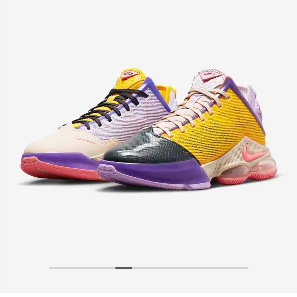 LeBron 19 low Basketball shows mens size 8 / women’s size 9.5